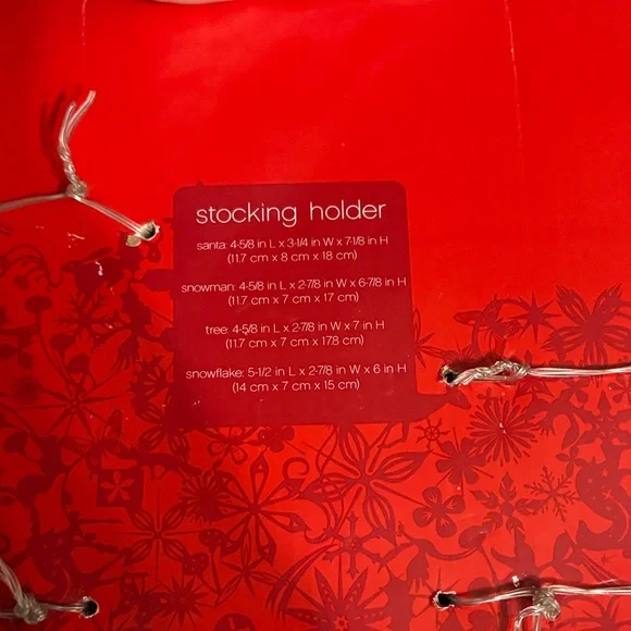 Vintage -Festive Stocking Holder Set - snowman, snowflake, tree,santa . - Picture 7 of 11